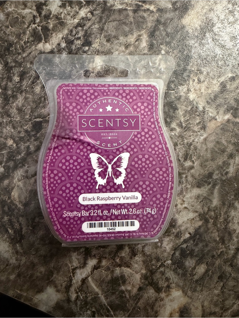 Scentsy Black Raspberry Vanilla Wax Bar - Purple